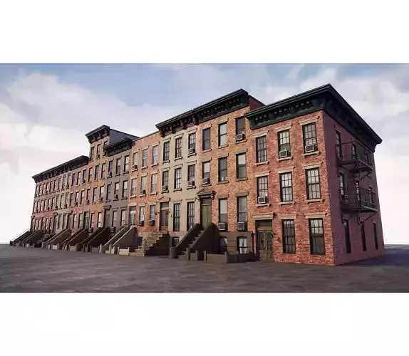 Generic Buildings New York 2  Low-poly 3D model