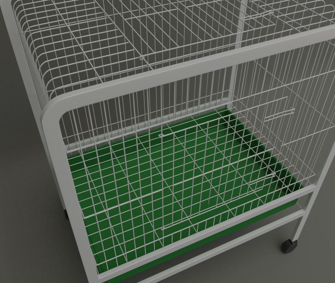 Cage for small pet 3D model_3
