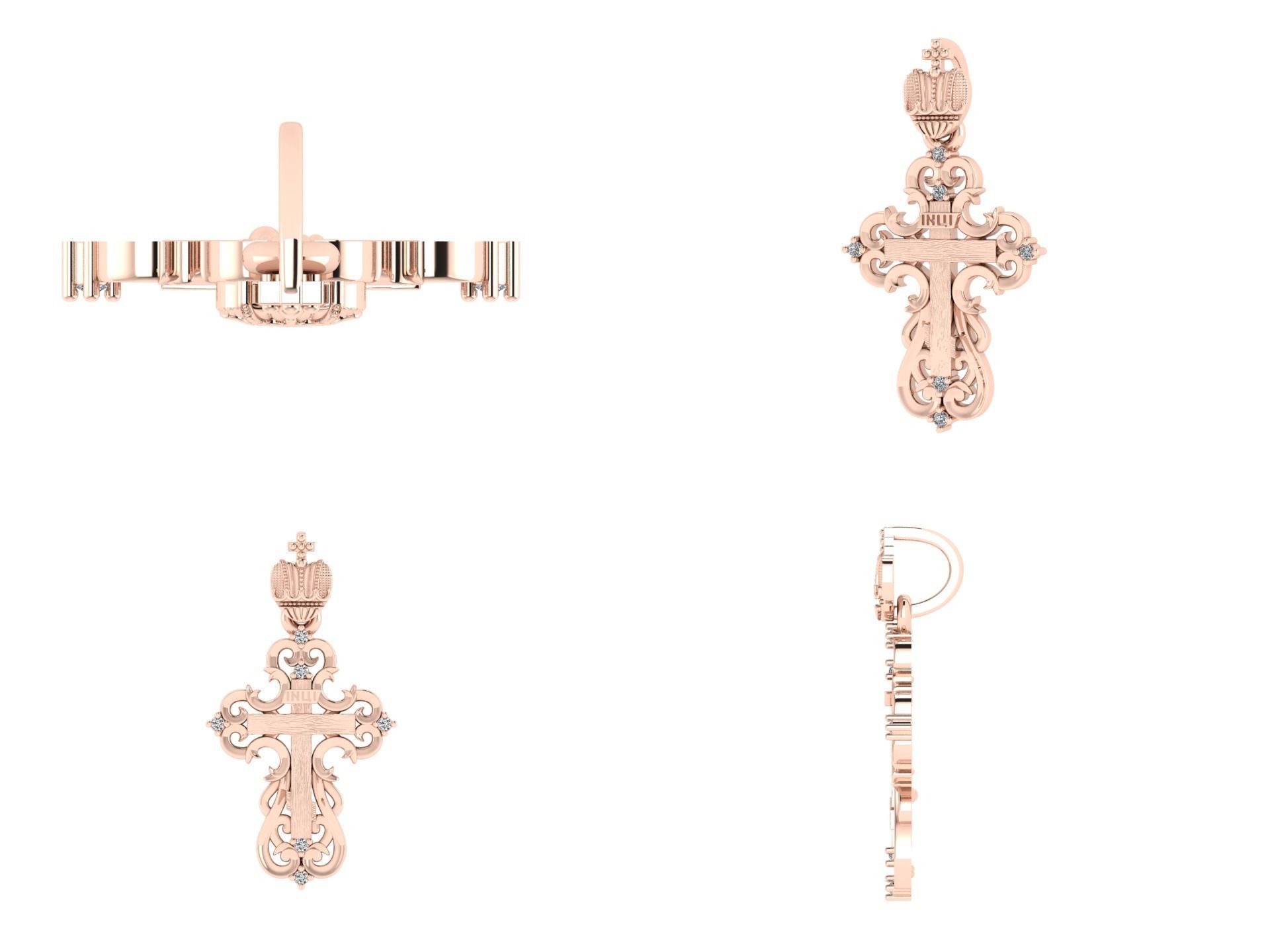 Pendant sp 2 cross 3D print model_1