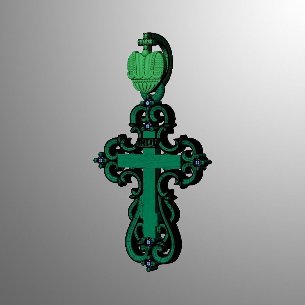 Pendant sp 2 cross 3D print model_5