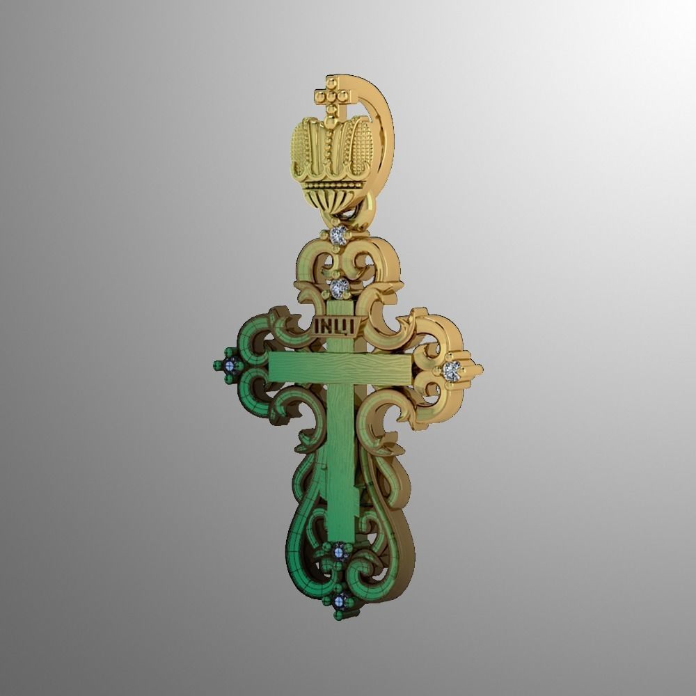 Pendant sp 2 cross 3D print model_6