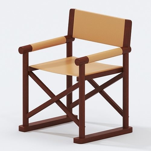 Directors Chair with Arms 3D model