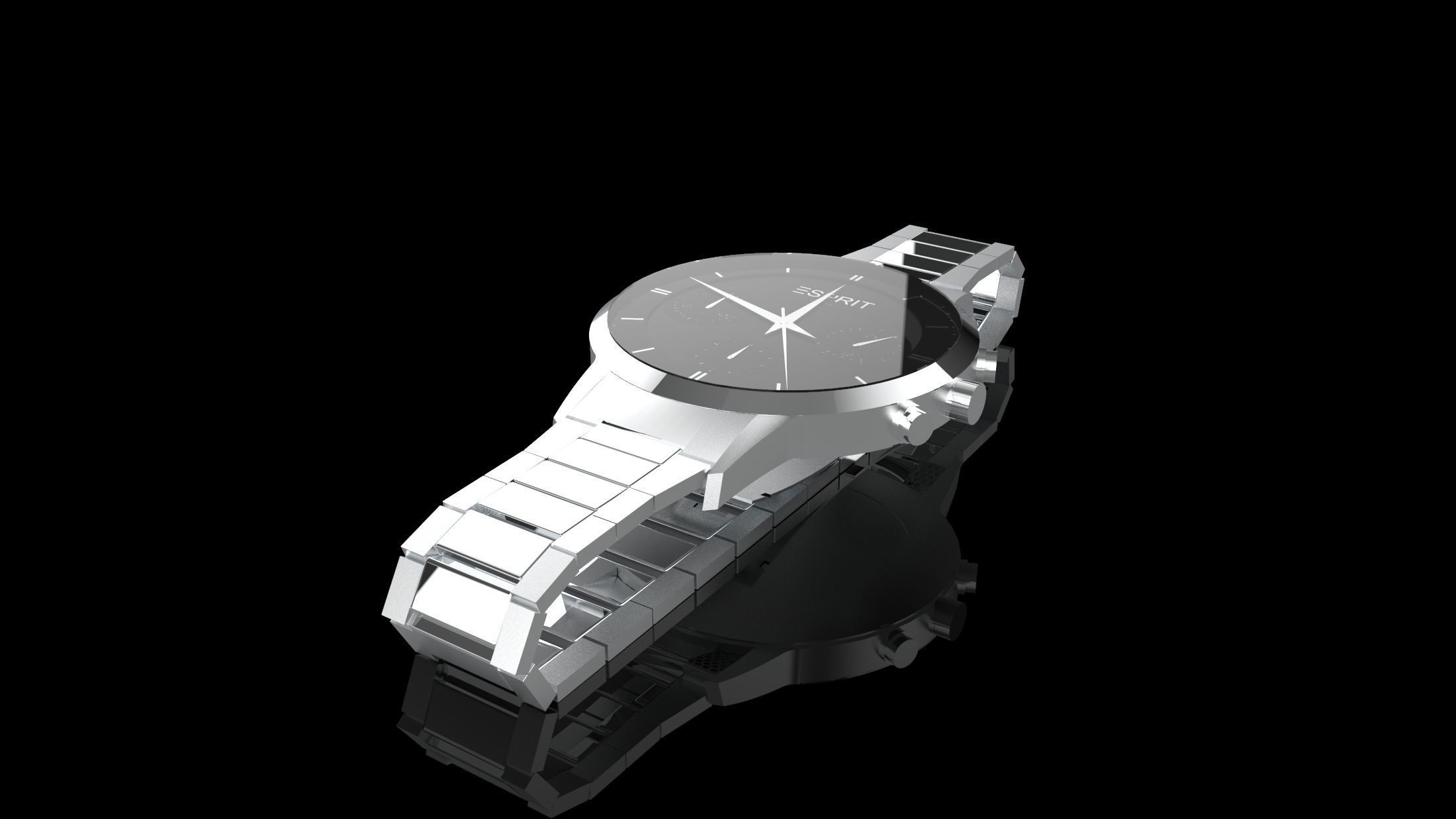 3D Esprit Realistic Men Watch Model Low-poly 3D model_4