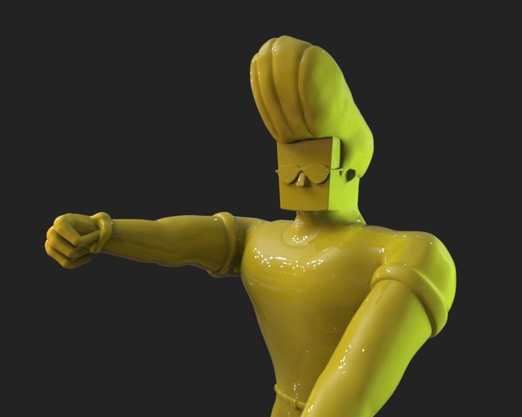 Johnny Bravo 3D print model_9