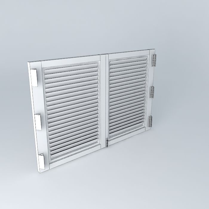 Window brown Free 3D model_4