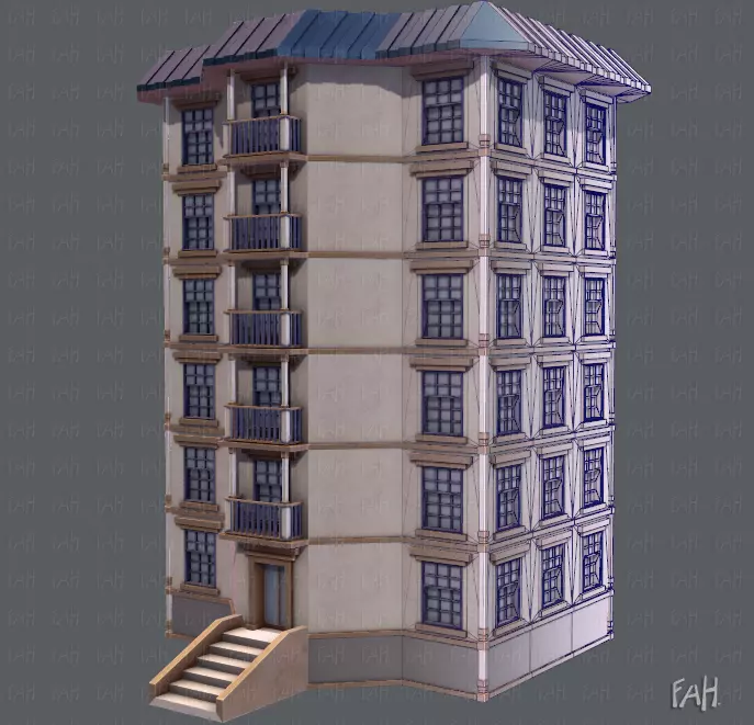 Buliding V03 Low-poly 3D model
