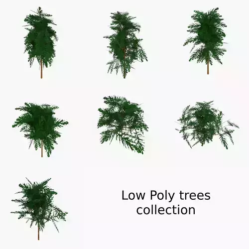 Low Poly Trees Collection 1 pine tree