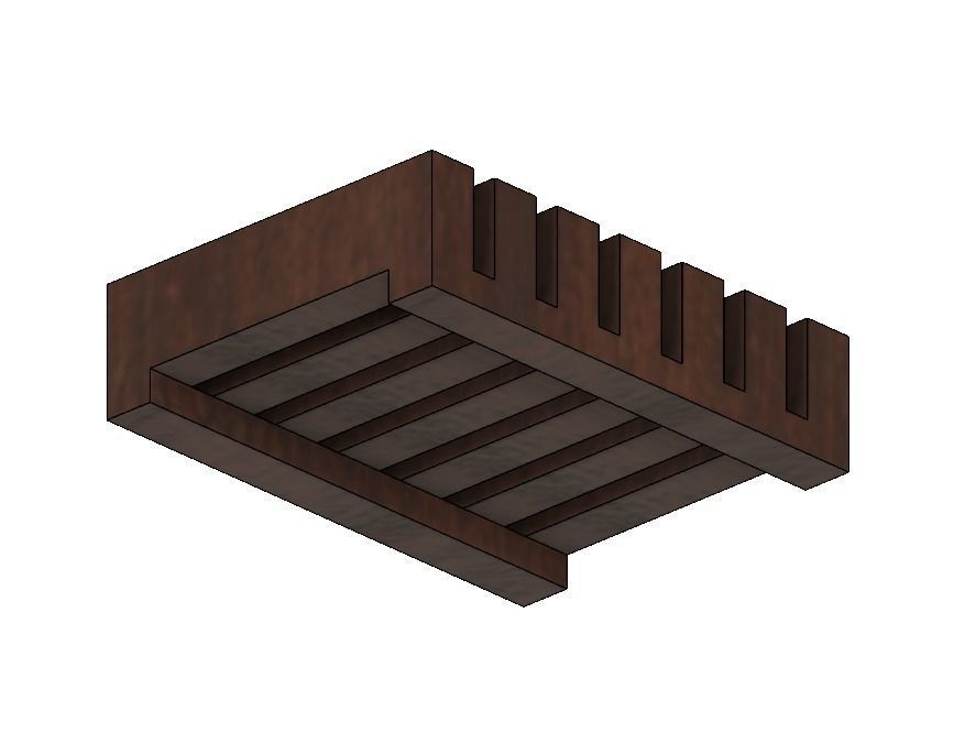 Slat Soap Dish 3D print model_2