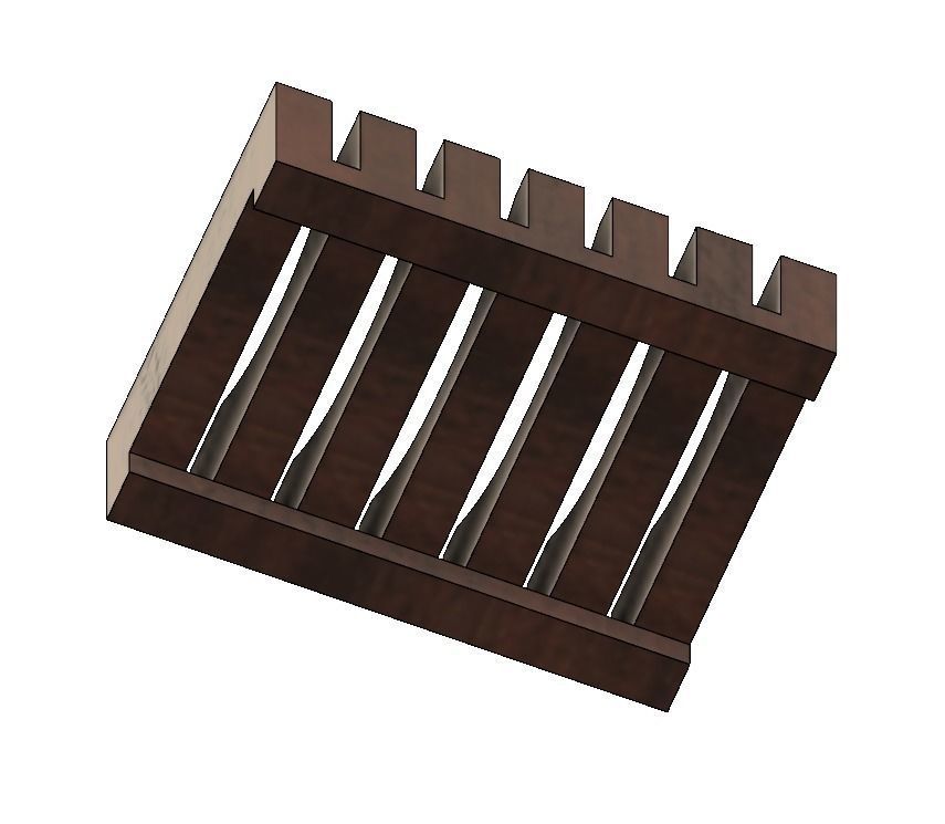 Slat Soap Dish 3D print model_5