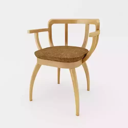 Lotus Table and Chair Low-poly 3D model