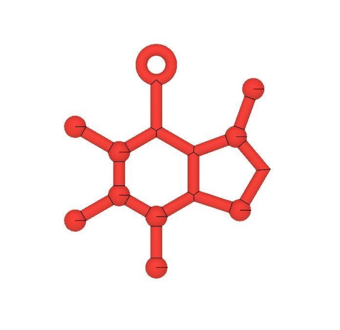 Free Caffeine Molecule Ornament Free 3D print model_1
