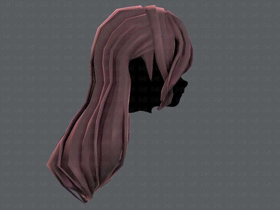 3D Hair style for girl V51 Low-poly 3D model_19