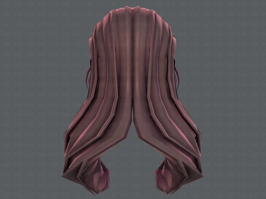 3D Hair style for girl V51 Low-poly 3D model_21
