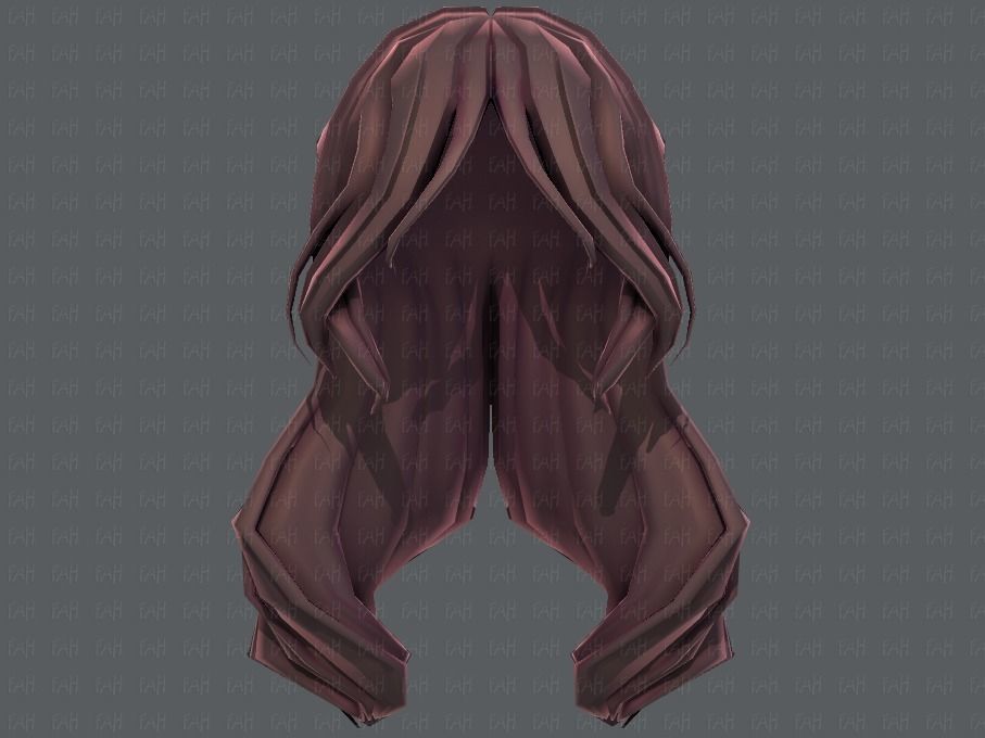 3D Hair style for girl V51 Low-poly 3D model_39