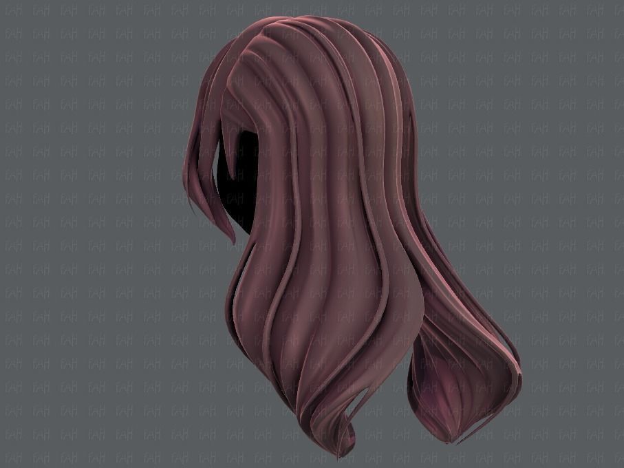 3D Hair style for girl V51 Low-poly 3D model_6