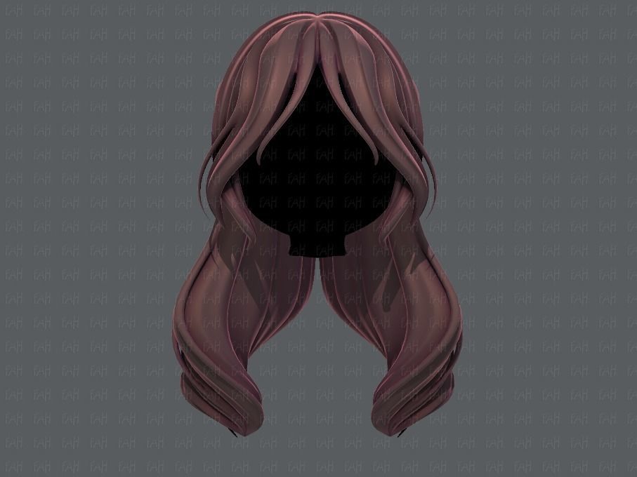 3D Hair style for girl V51 Low-poly 3D model_1