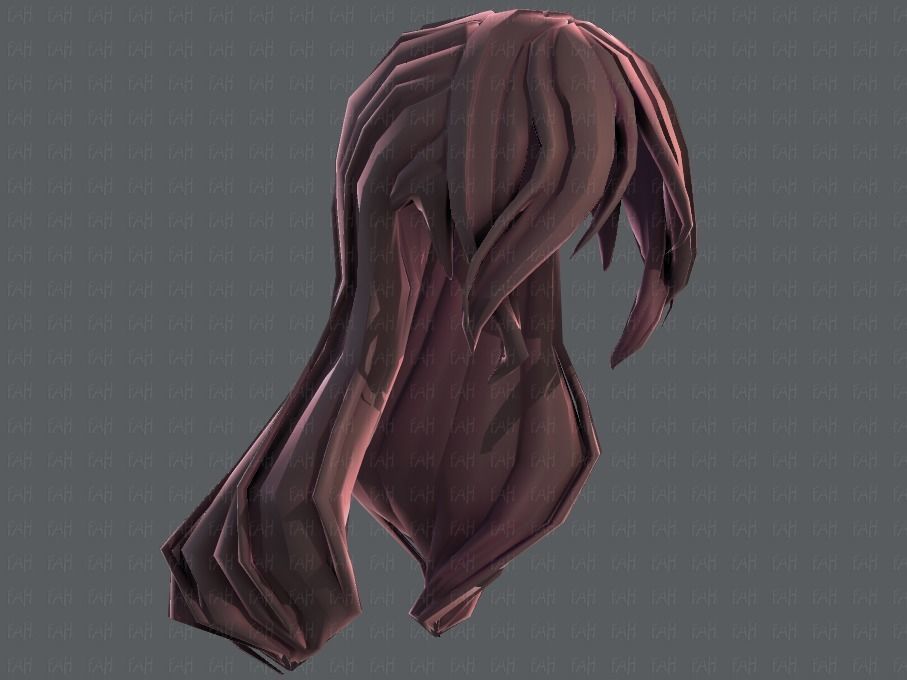 3D Hair style for girl V51 Low-poly 3D model_43