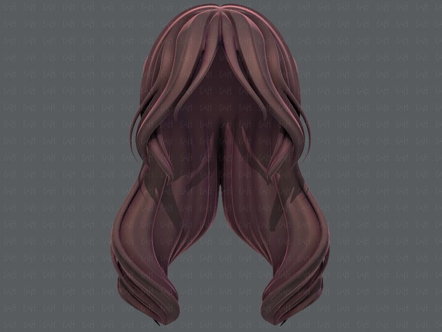 3D Hair style for girl V51 Low-poly 3D model_37