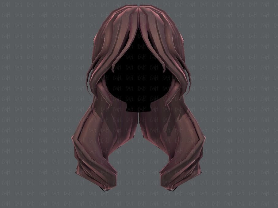 3D Hair style for girl V51 Low-poly 3D model_17