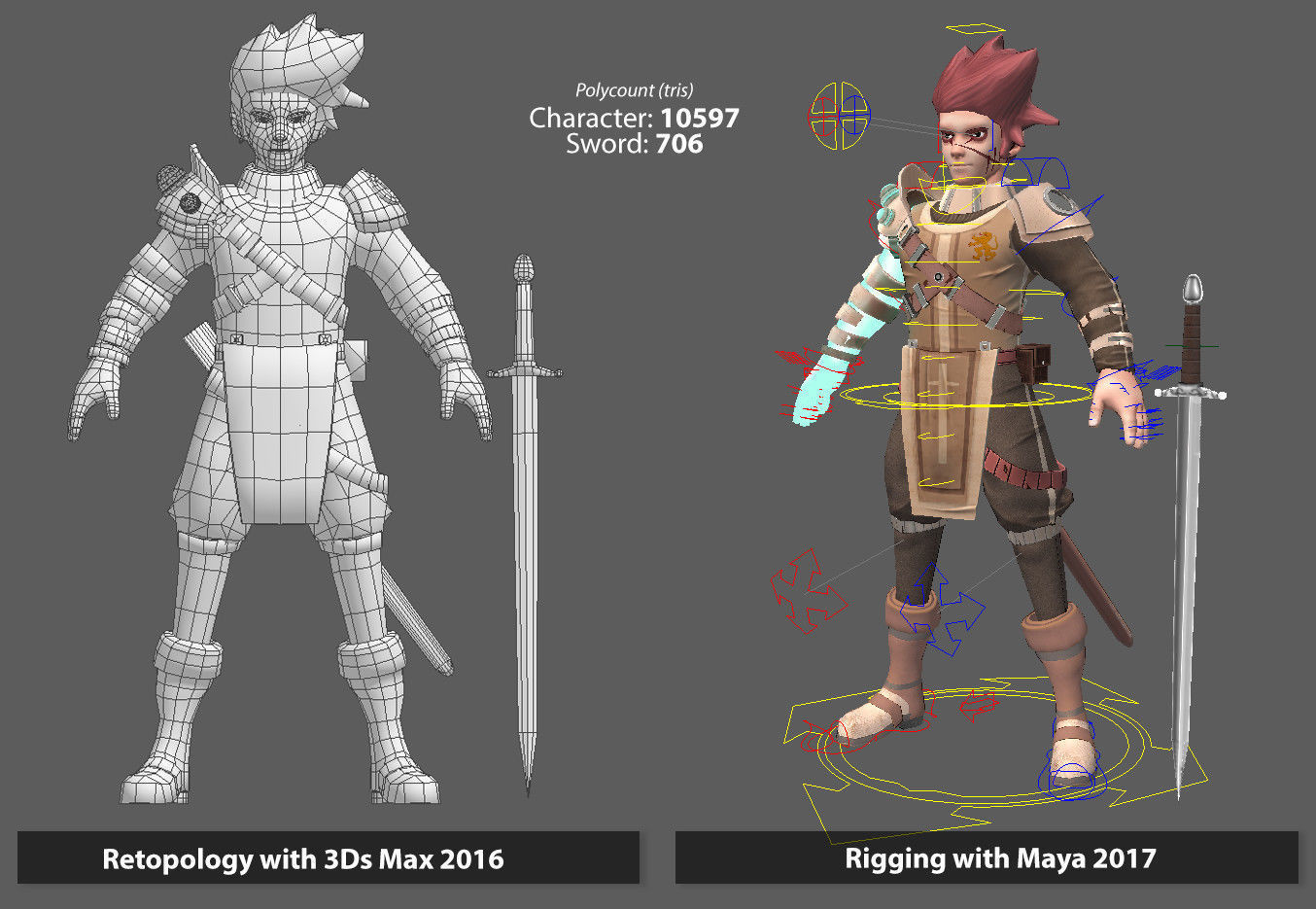 The last warrior Free low-poly 3D model_4