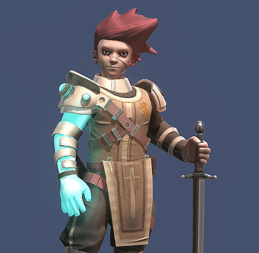 The last warrior Free low-poly 3D model