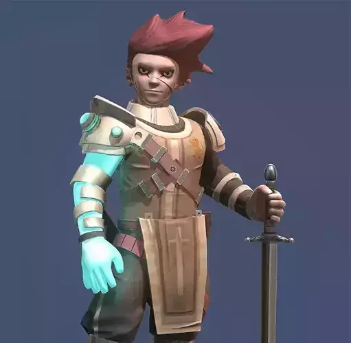 The last warrior Free low-poly 3D model