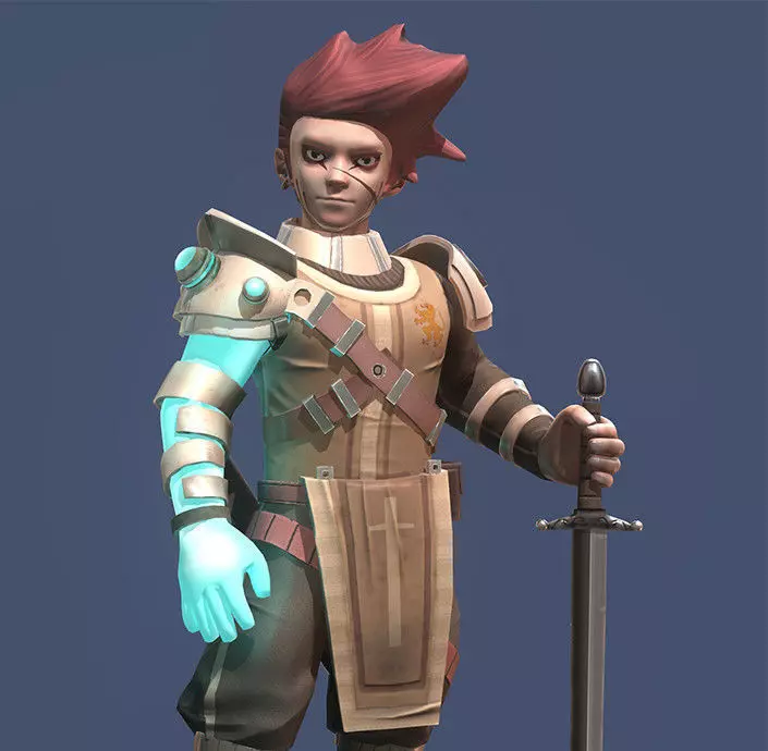 The last warrior Free low-poly 3D model_0