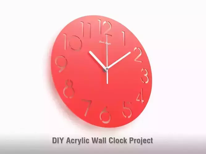 DIY Acrylic Wall Clock Project - V2 3D model