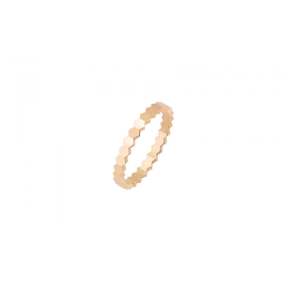 bee collection diamond ring in rose gold 3D print model_3