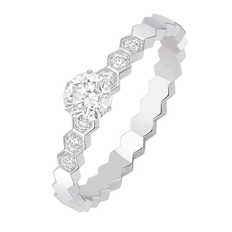 bee collection diamond ring in rose gold 3D print model_9