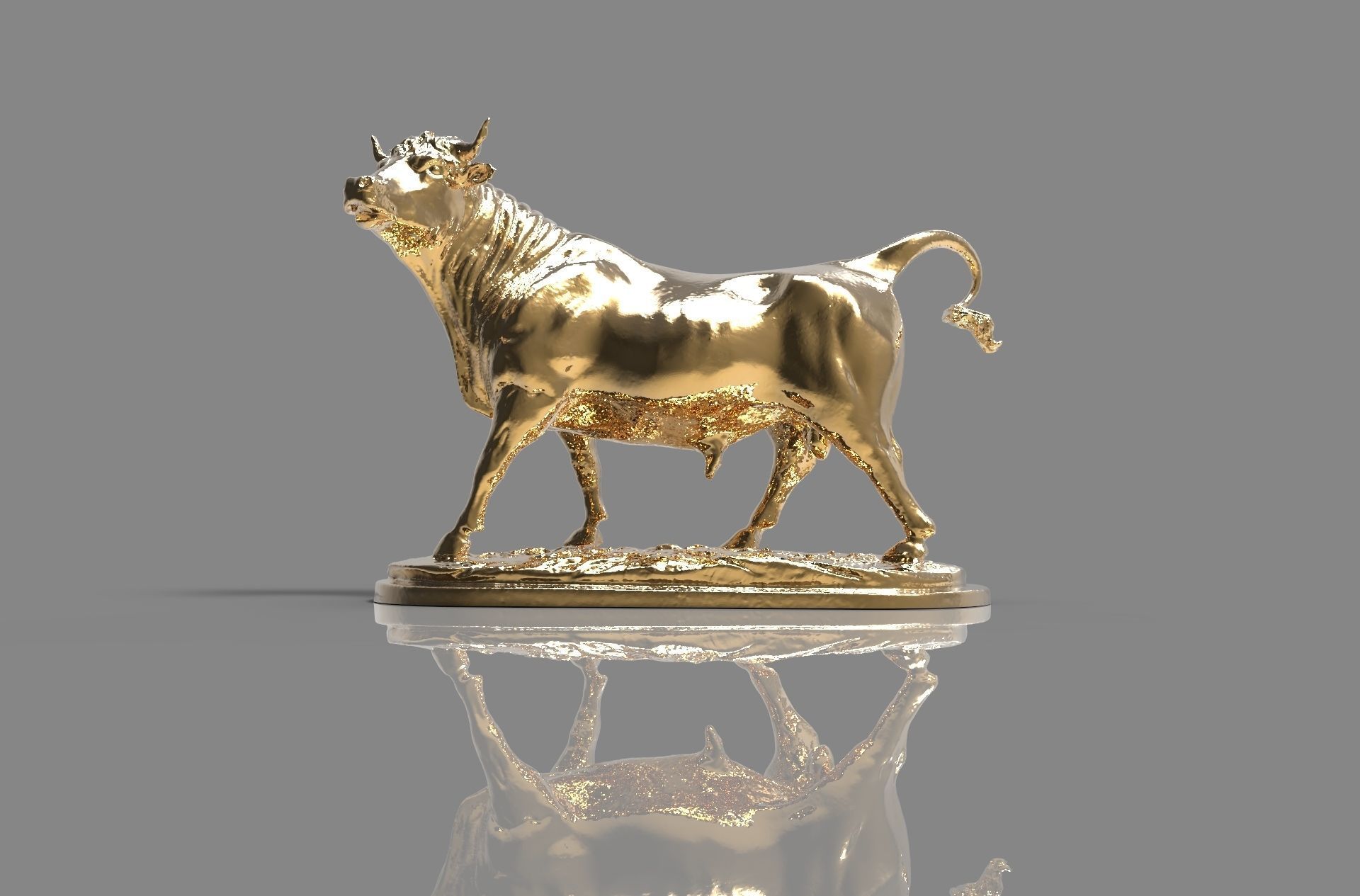 Bull  Animal 3D print model_1