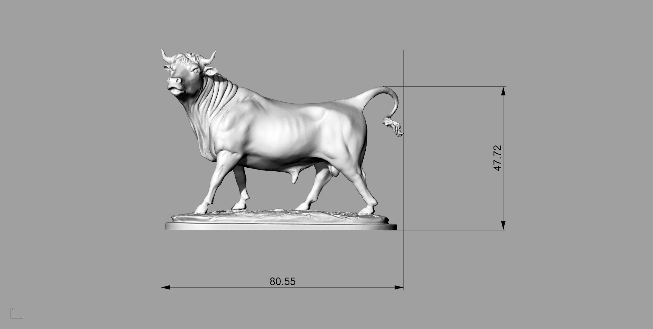 Bull  Animal 3D print model_4