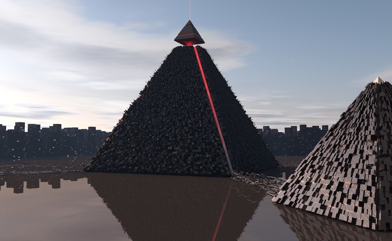 Pyramid alien 3D model_9