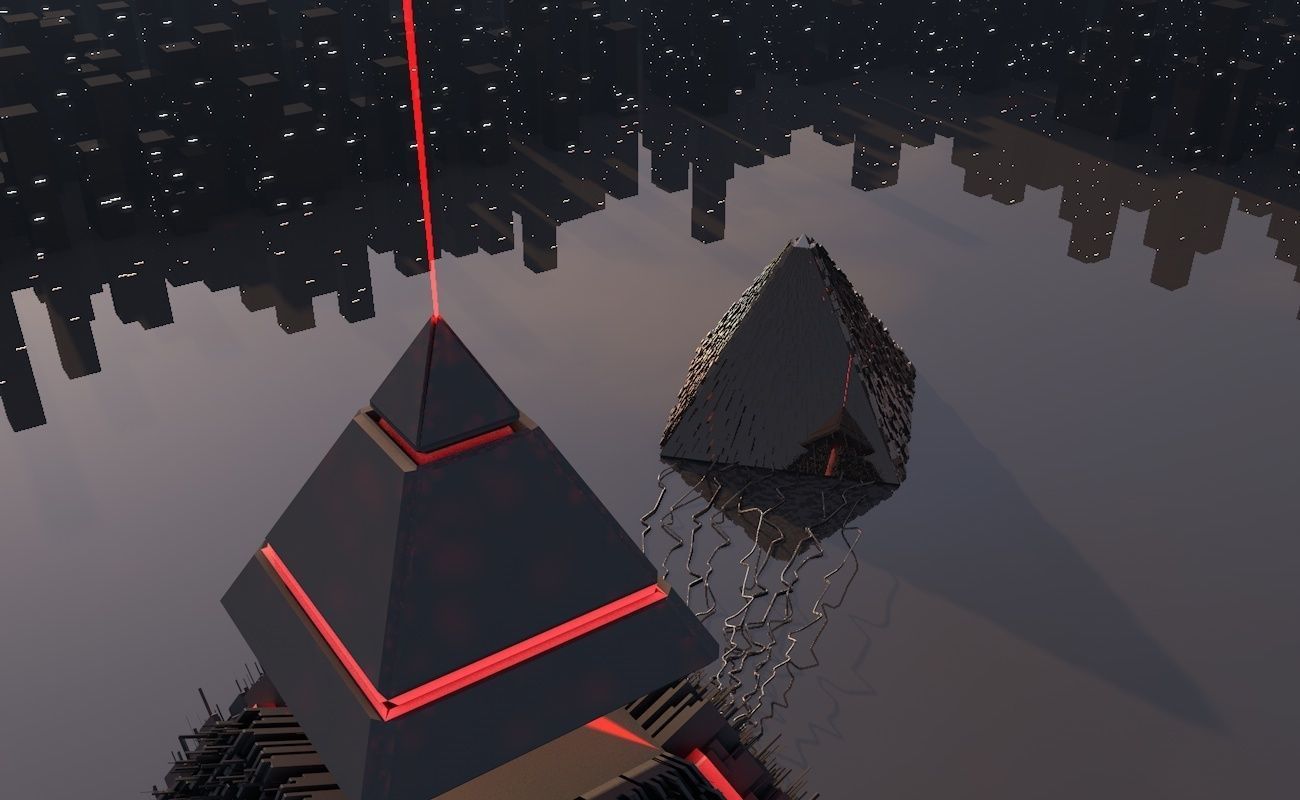 Pyramid alien 3D model_6