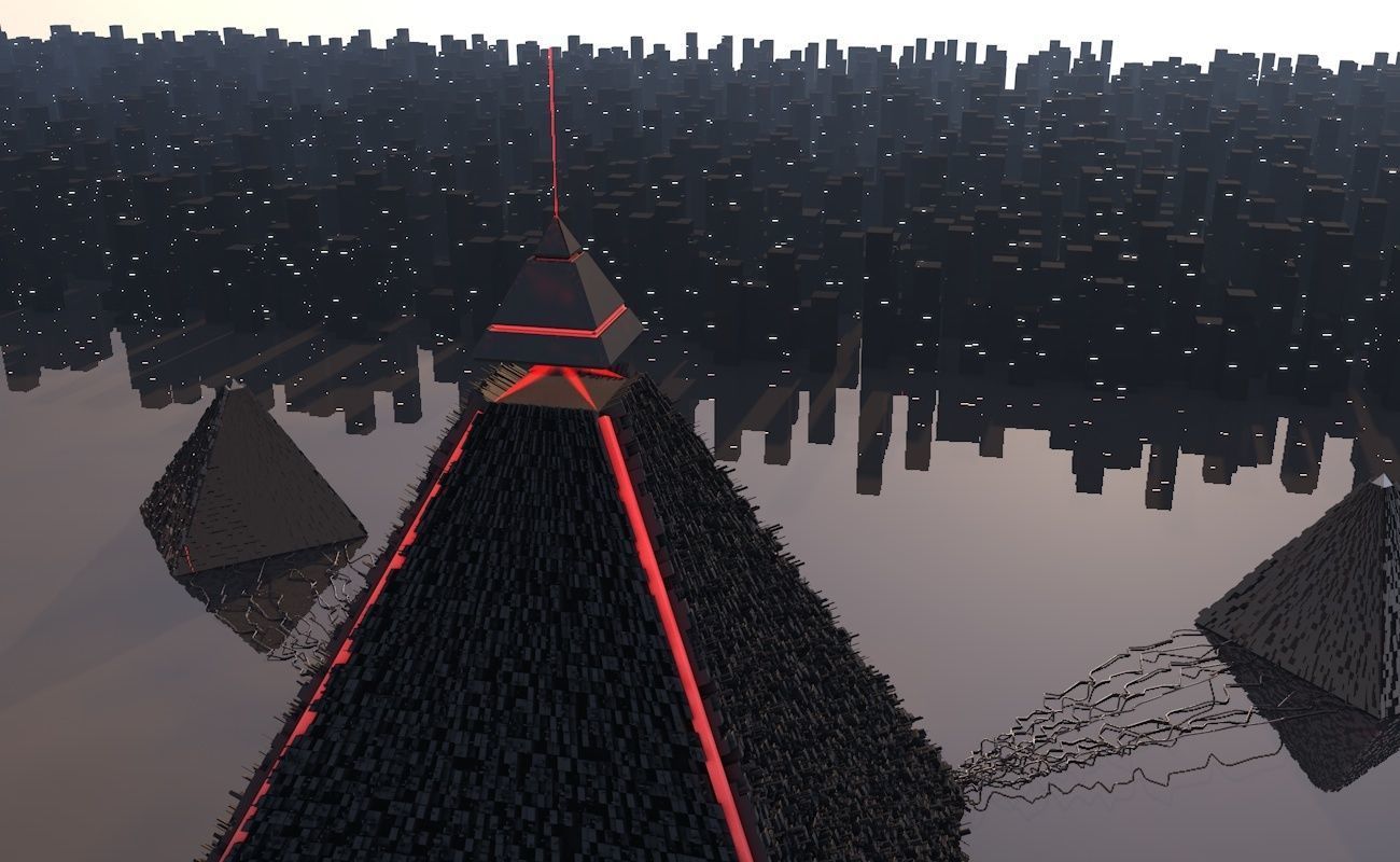 Pyramid alien 3D model_10