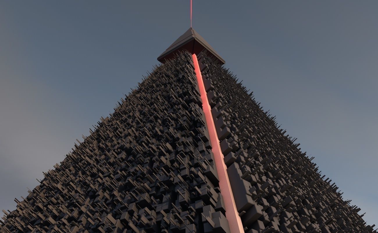 Pyramid alien 3D model_5