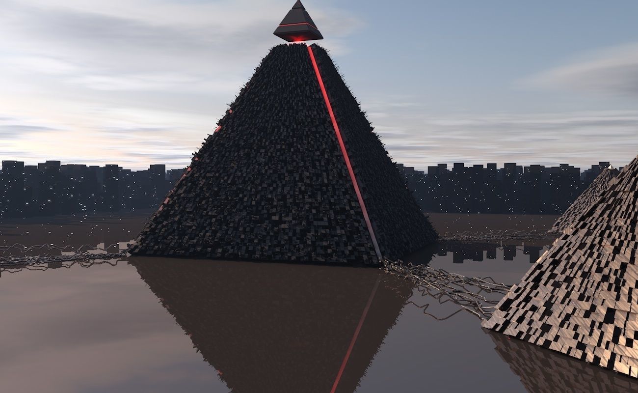Pyramid alien 3D model_8