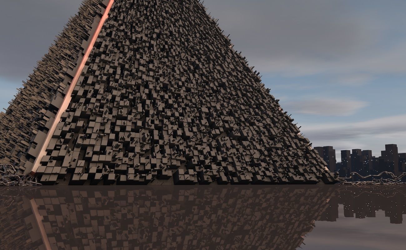 Pyramid alien 3D model_4