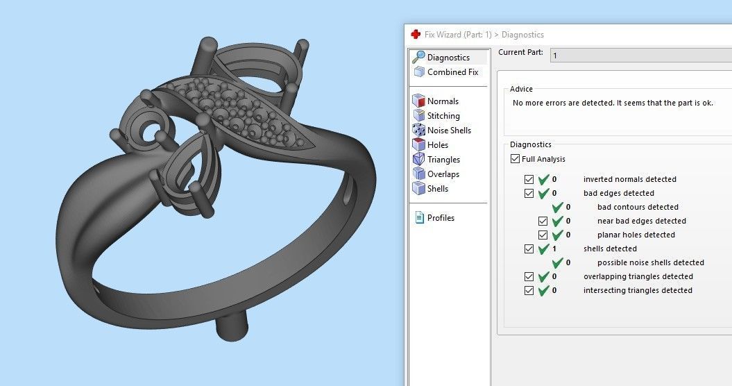 Design Women ring with gems and diamonds 3dm stl 3D print model 3D print model_21