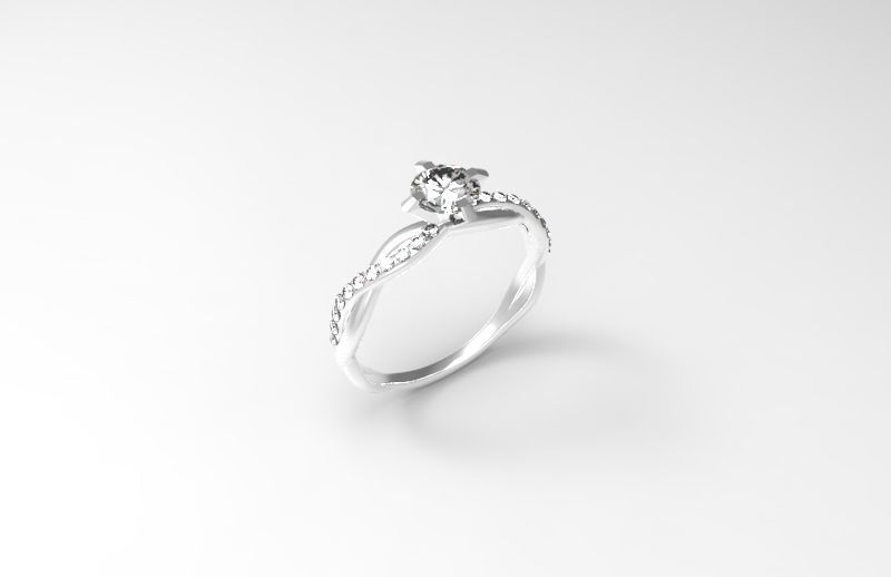 solitaire entremele 3D print model_4