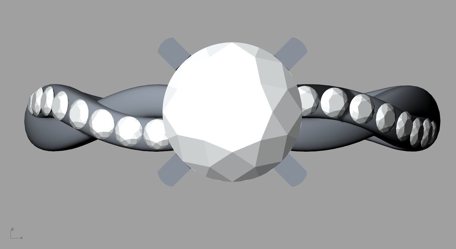 solitaire entremele 3D print model_6