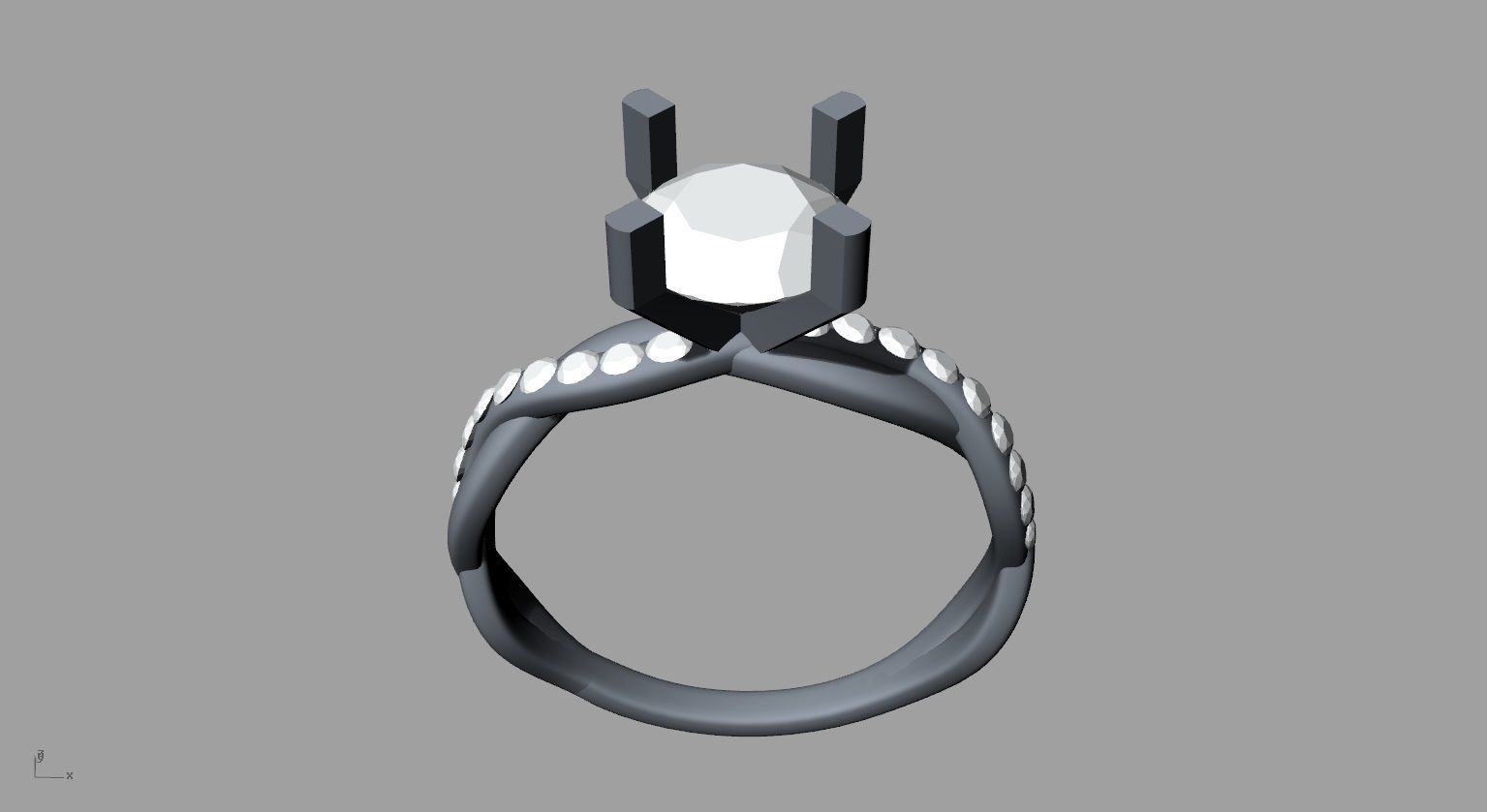 solitaire entremele 3D print model_9