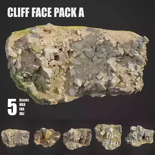 Cliff Face pack A bundle 3D model