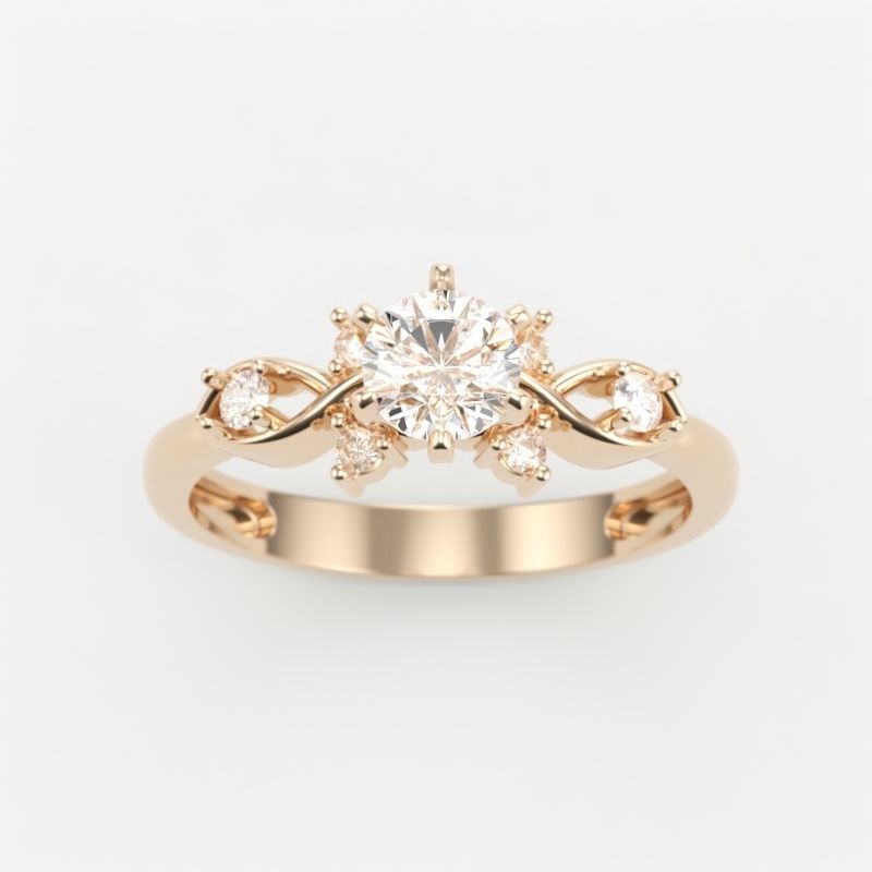 solitaire wedding engagement women classic diamond ring 3dm stl 3D print model_1