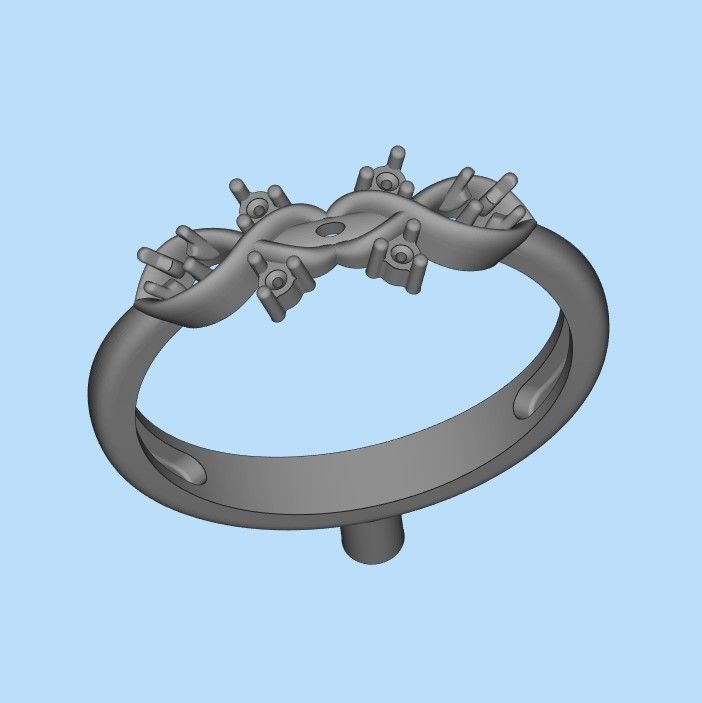 solitaire wedding engagement women classic diamond ring 3dm stl 3D print model_20