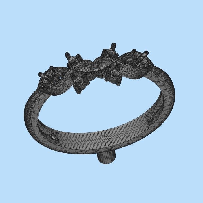 solitaire wedding engagement women classic diamond ring 3dm stl 3D print model_21