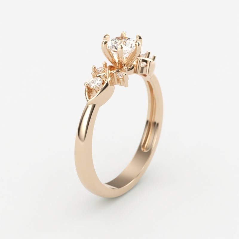 solitaire wedding engagement women classic diamond ring 3dm stl 3D print model_4