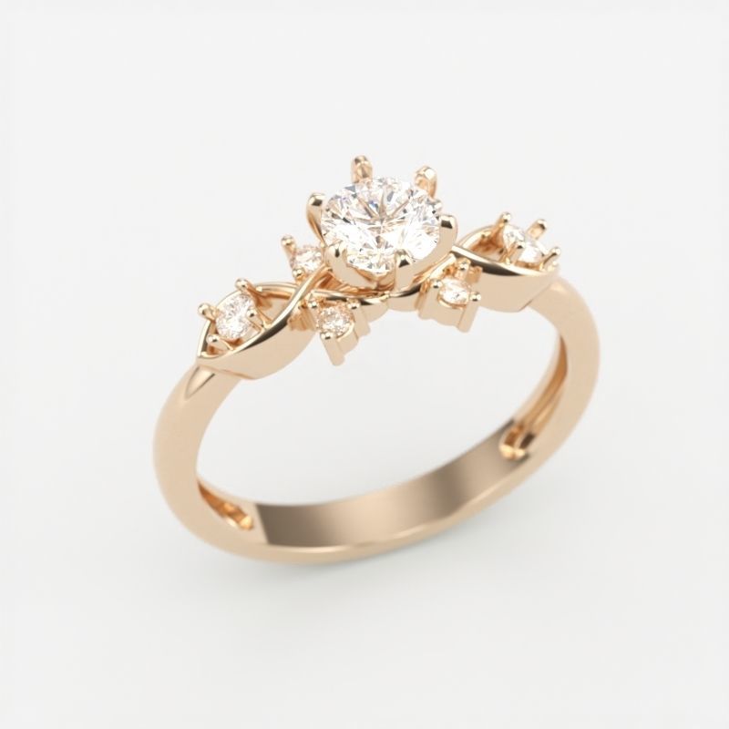solitaire wedding engagement women classic diamond ring 3dm stl 3D print model_5