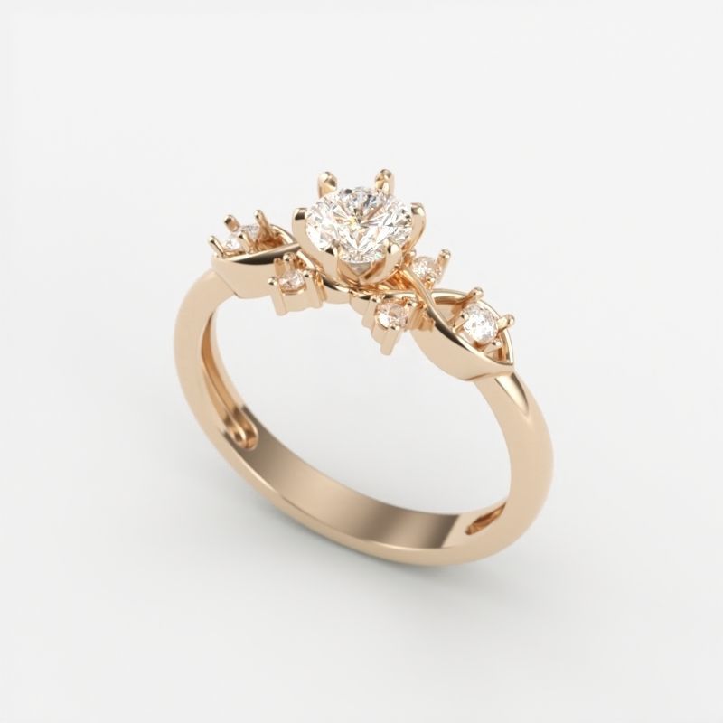 solitaire wedding engagement women classic diamond ring 3dm stl 3D print model_2