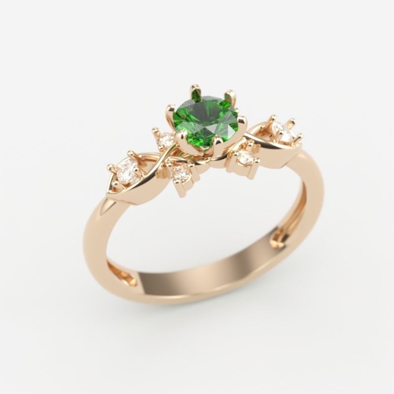 solitaire wedding engagement women classic diamond ring 3dm stl 3D print model_9